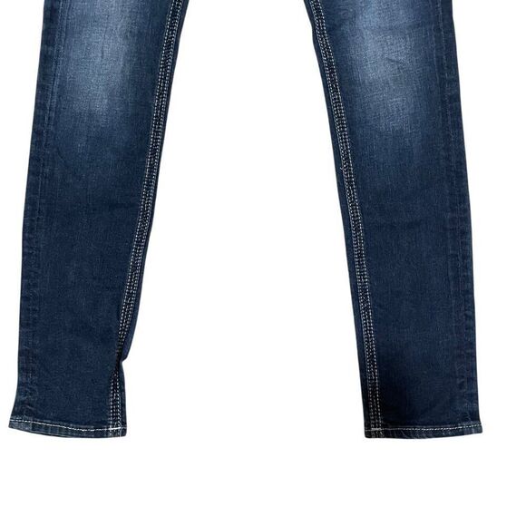 Rock Revival Isiah Skinny Blue Denim  Embellished Embroidered Jeans Women's 27 - Picture 5 of 8